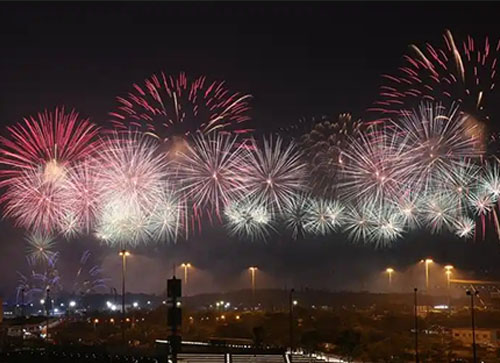 灯塔市焰火晚会